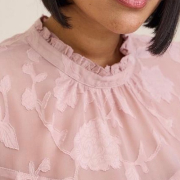 🆕 Chiffon Clip Floral Bubble Hem Blouse NWT Torrid New! - Picture 4 of 6